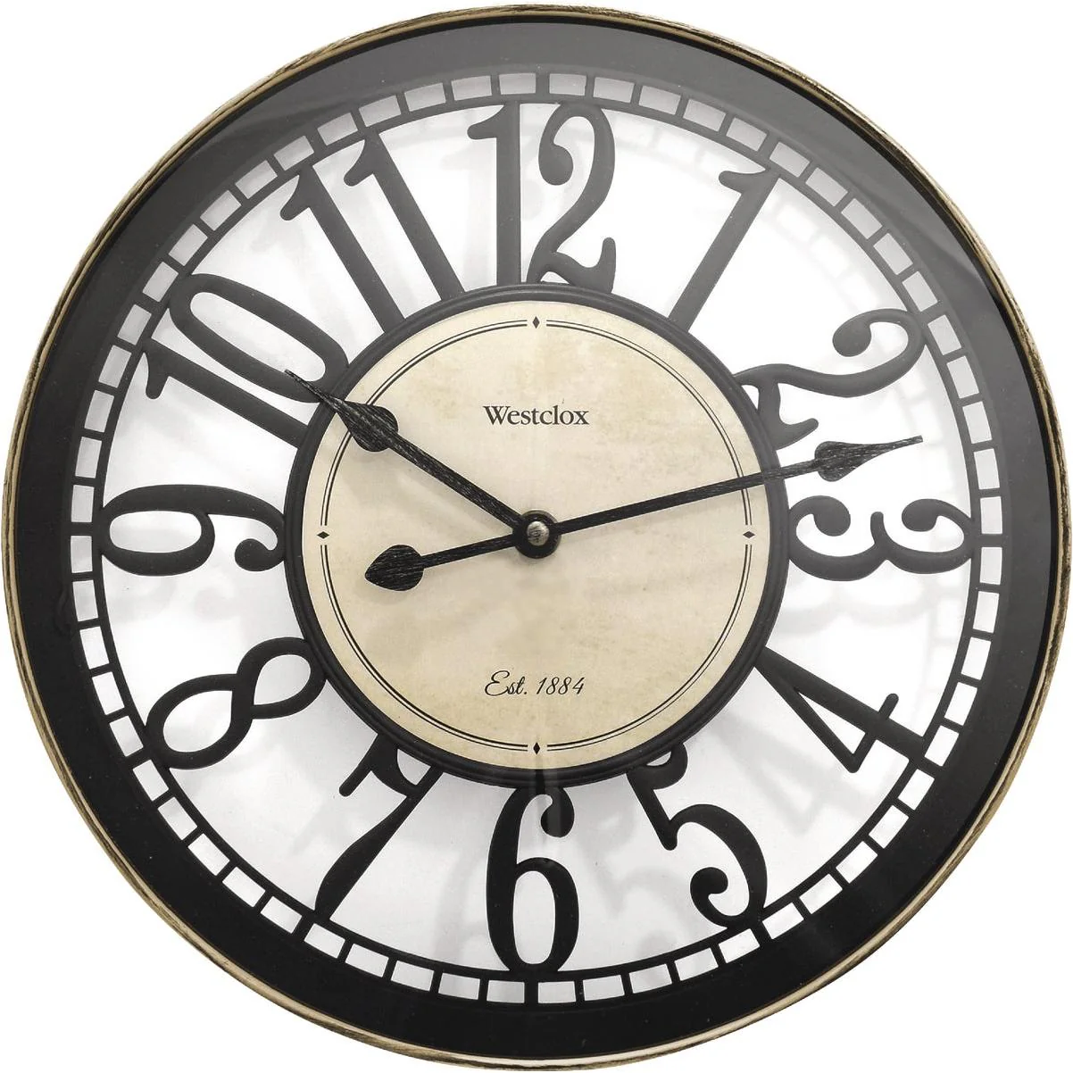 Open Arabic Wall Clock 12" Westclox