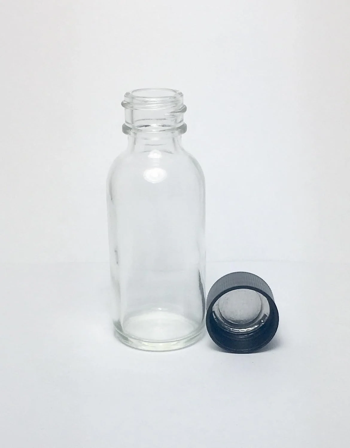 Boston Round Bottles | 1oz | Clear | Glass - Image 5