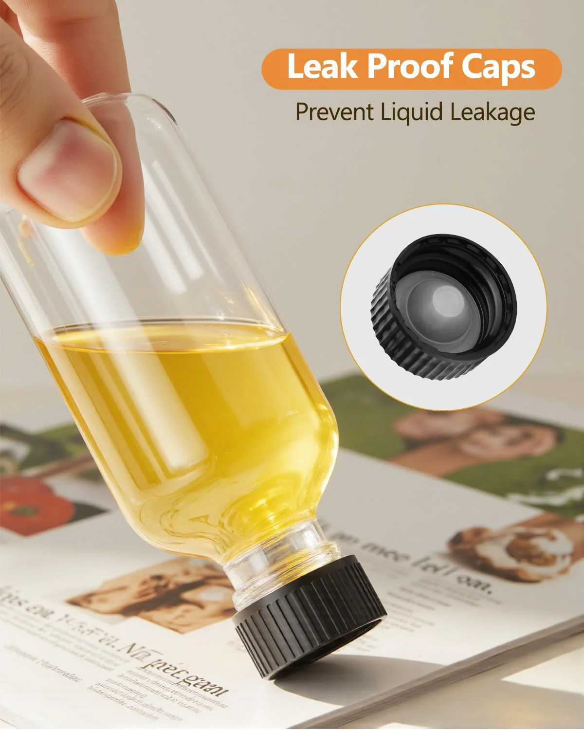 Boston Round Glass Bottles | 2oz | Clear - Image 4