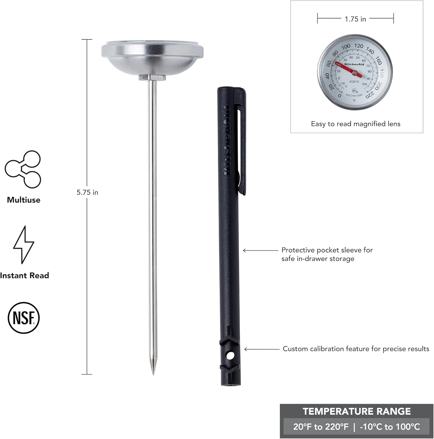 Analog Instant Read Food And Meat Thermometer Taylor - Image 2