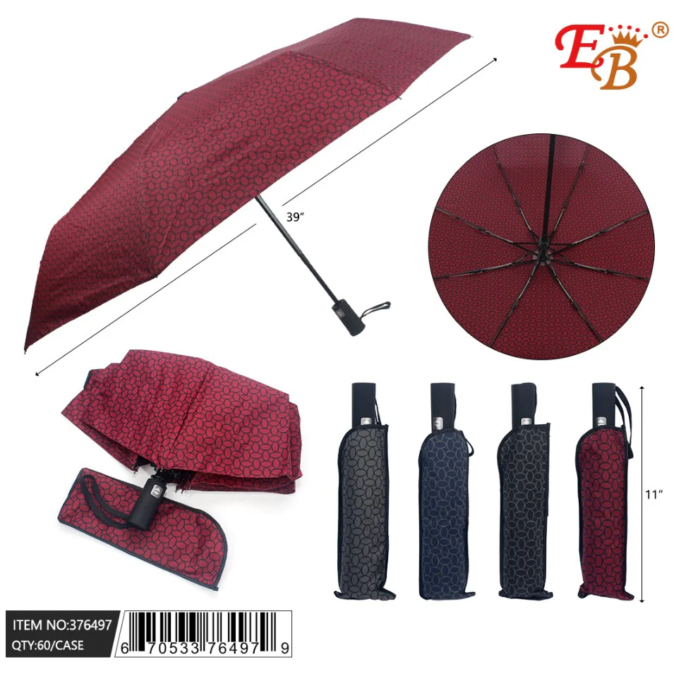Auto Open-Close Umbrella Round Design Umbrella - Image 4