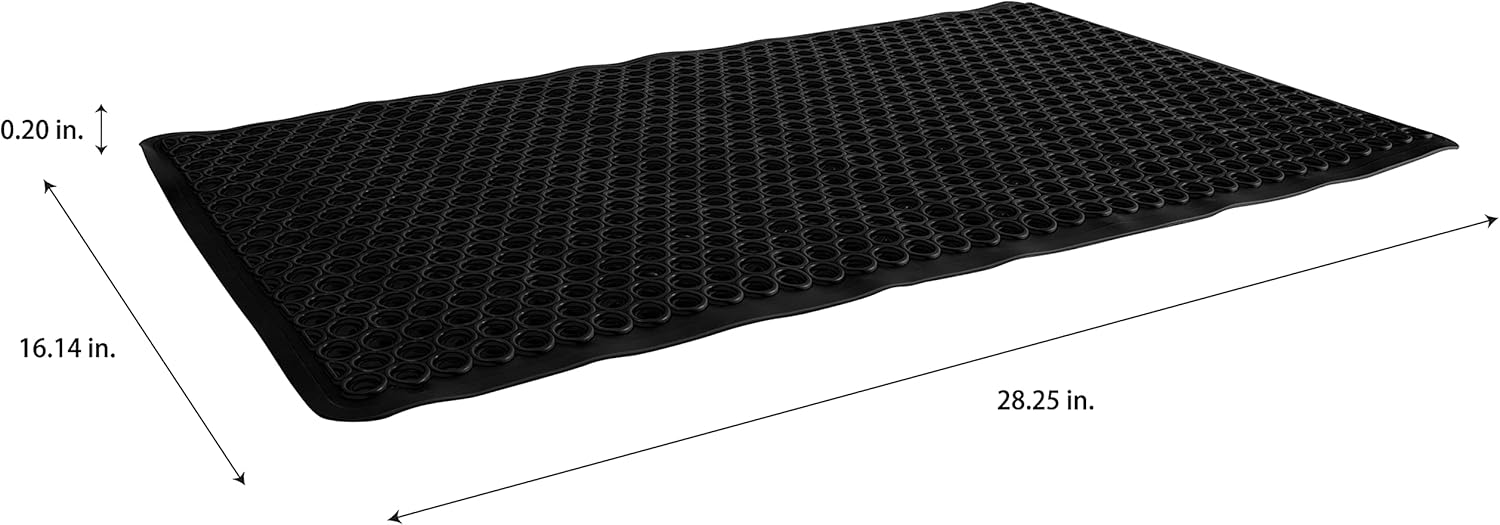 Bath Mat Self‑Draining | 28″×16″ | Matte Black | Bath Bliss - Image 3