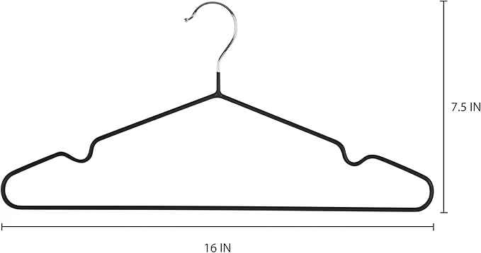Black No-Slip Metal Hanger 12PK - Image 2