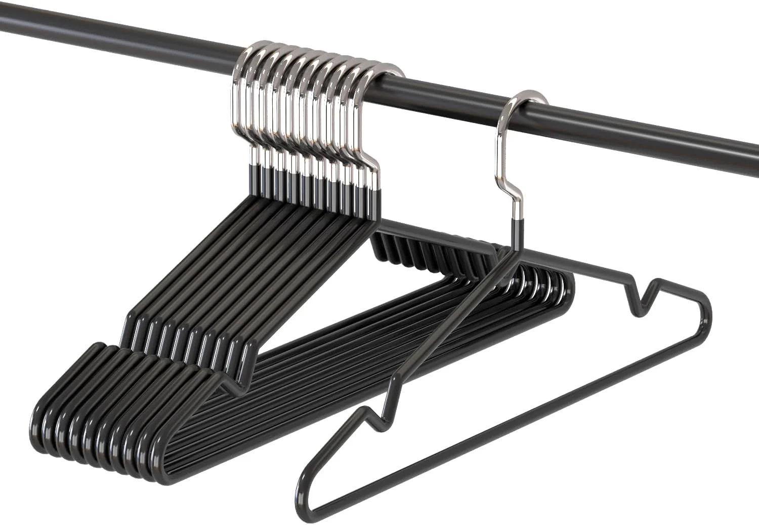 Black No-Slip Metal Hanger 12PK - Image 3