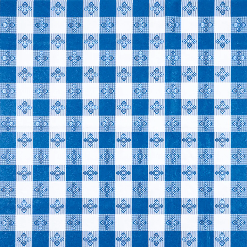 Checkered Vinyl Tablecloth 52"x52" Blue Winware