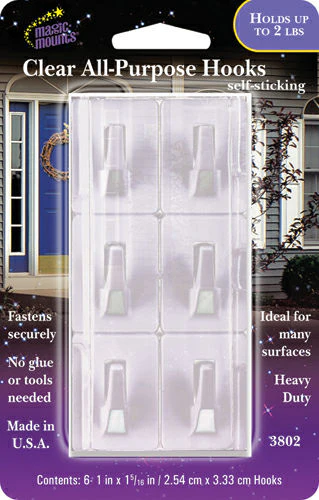 Clear All-Purpose Hooks Magic Mounts