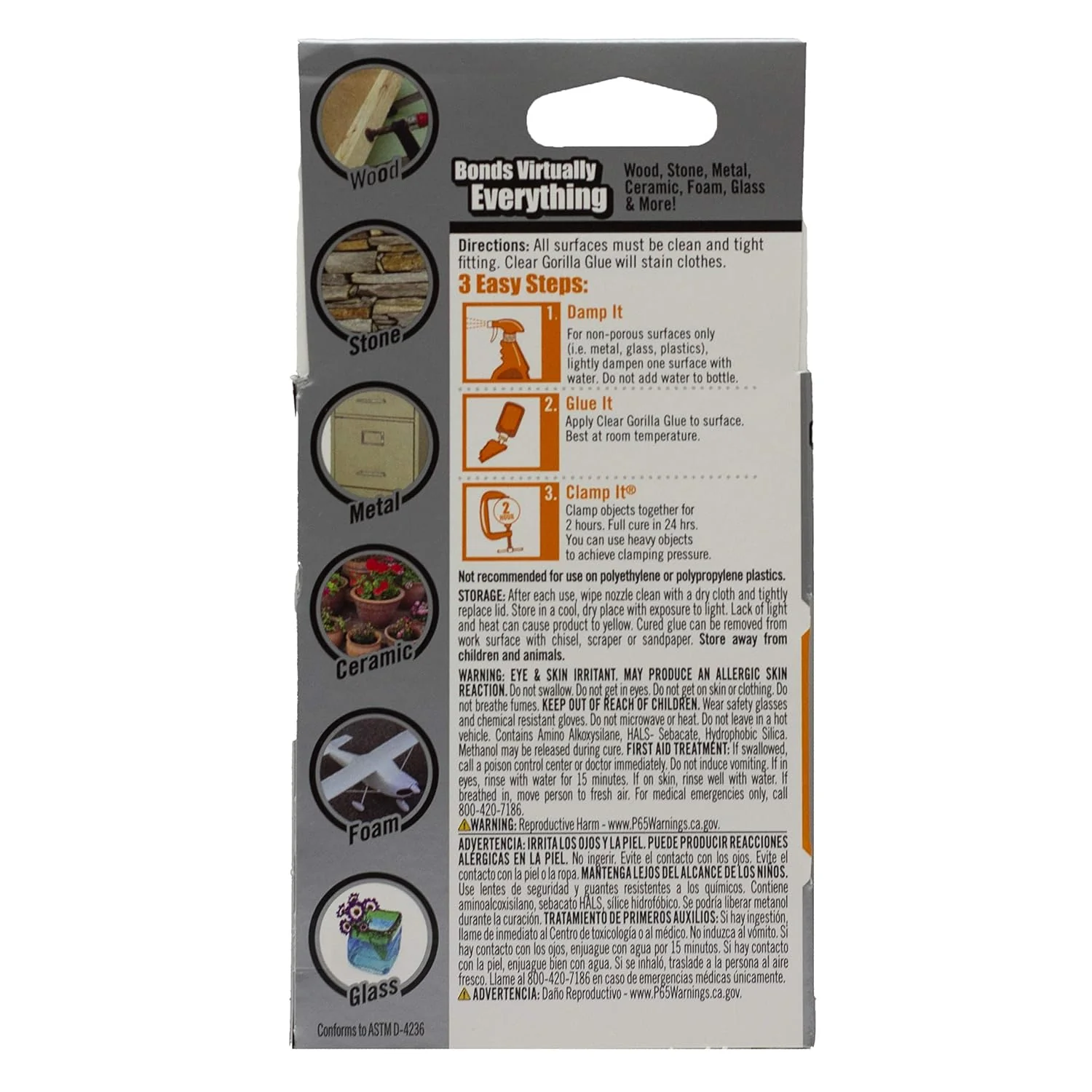 Gorilla Clear Glue | Clear Polyurethane Adhesive | 1.75 oz | Non-Foaming - Image 3