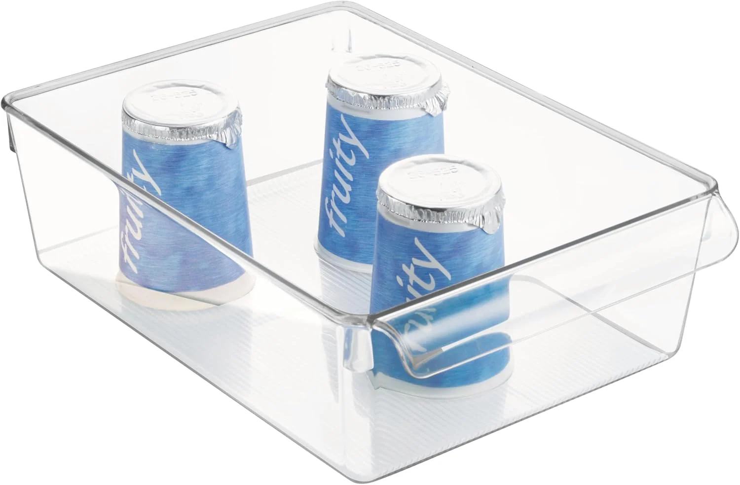 Clear Plastic Stackable Storage Bin 3.5" x 8" x 11.5" Inter Deign