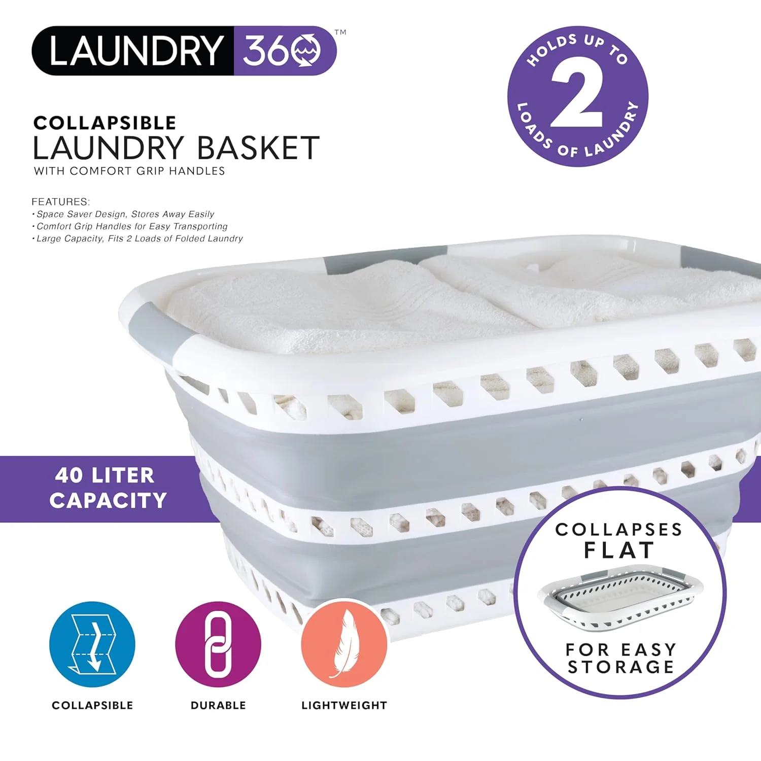 Collapsible Laundry Basket Laundry 360 - Image 4