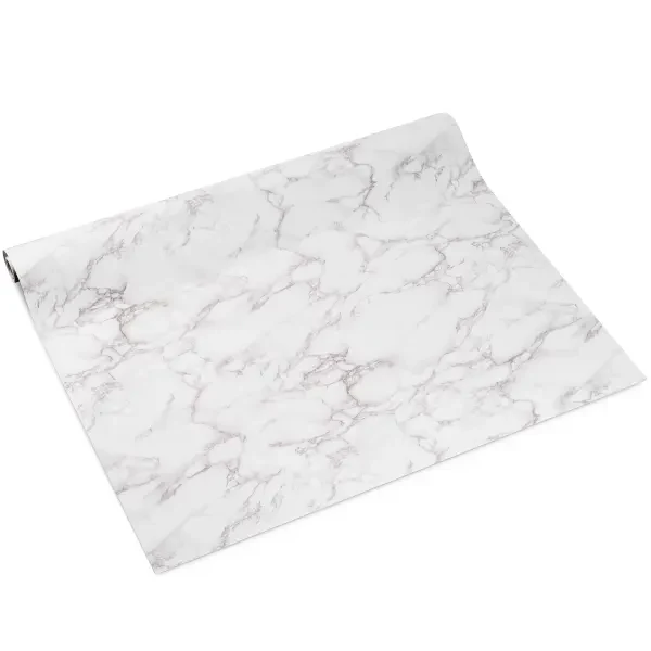 Peel & Stick Countertop Cover | White Marble | 26.5"x78.7"
