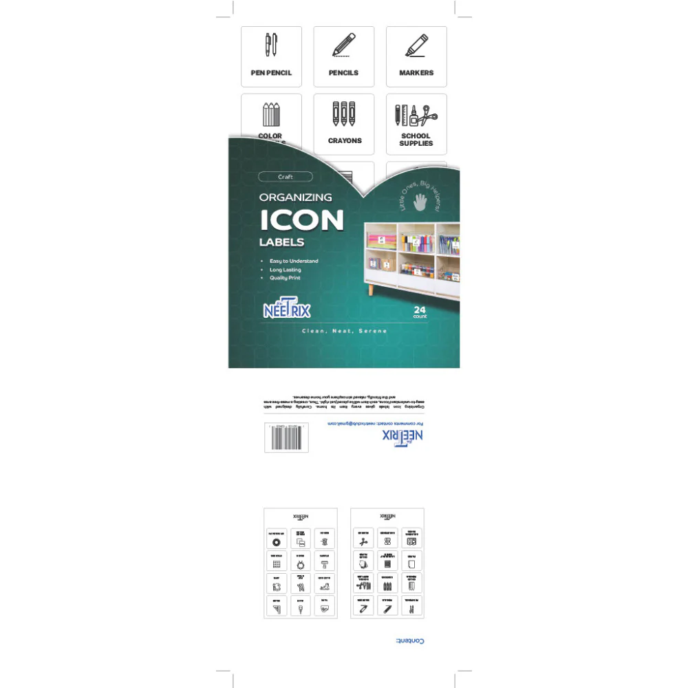 Craft Organizing Icon Labels, 24 Count