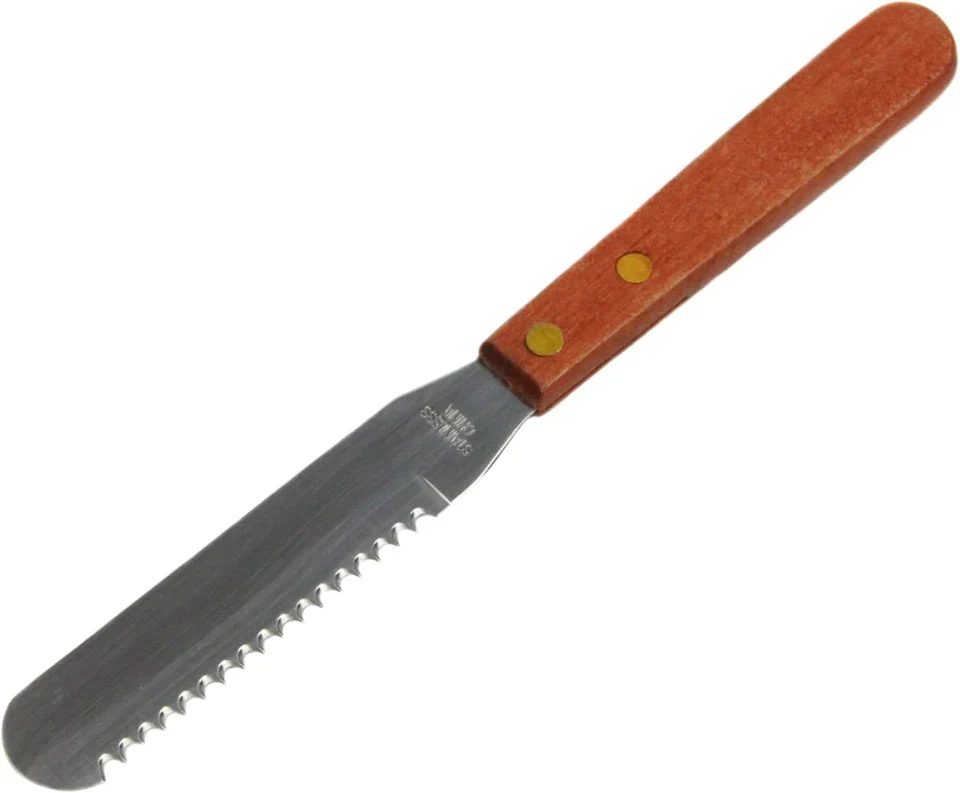 Stainless Steel Knife Cut and Spread | Wood Handled | Chef Craft - Image 3
