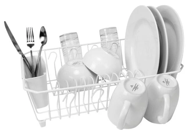 Dish Rack with Cutlery Basket | White | Kitchen Details - Image 5