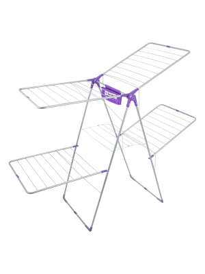 Double Folding Clothing Dry Rack Sarayli