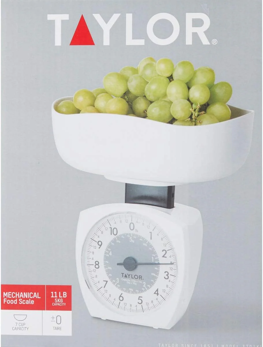 Kitchen Food Scale | 11 LB /5KG | Model 3701 | White | Taylor - Image 3