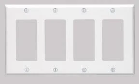 Four Flat Switch Plate Eaton