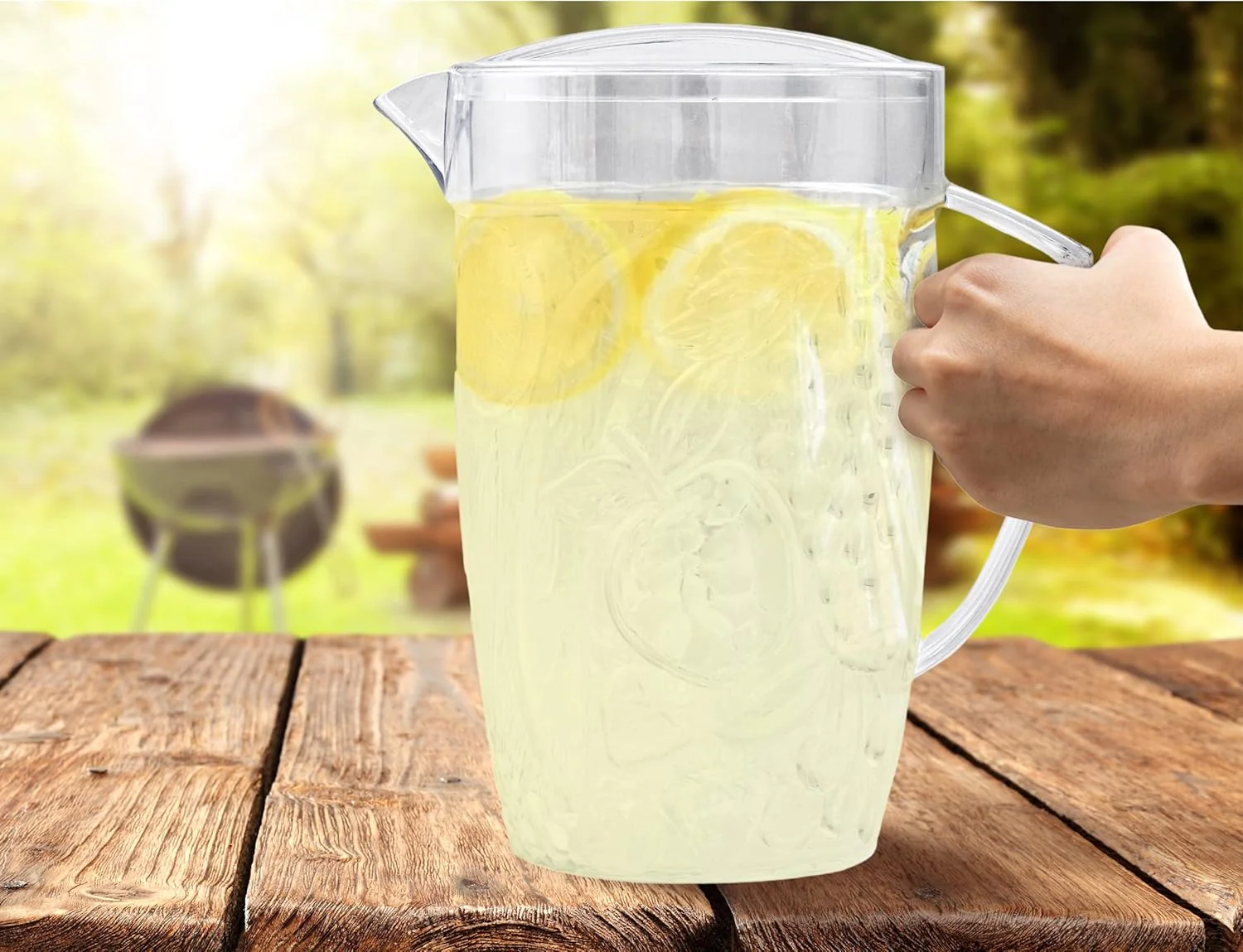 Plastic Beverage Pitcher with Lid | 760z | Fruit Design | Arrow - Image 5