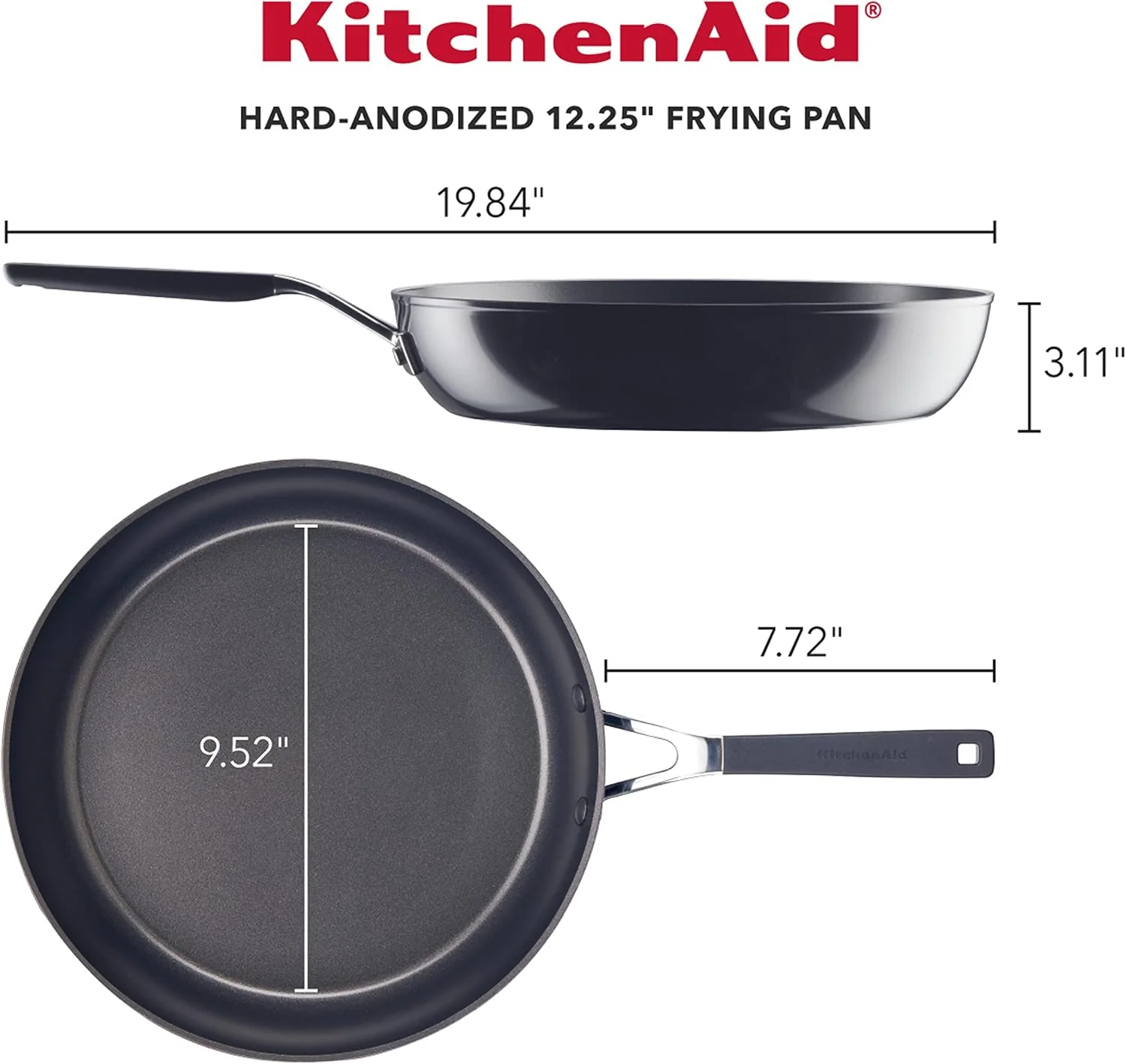 Fry Pan 12.5" Nonstick Kitchen Aid - Image 4