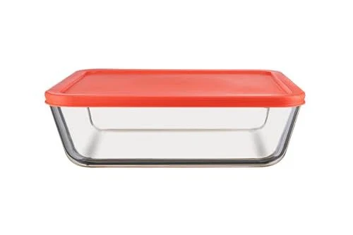 Glass Food Storage Container w/Lid 11 Cup Eurostar