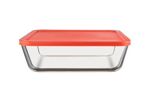Glass Food Storage Container w/Lid 6 Cup Eurostar