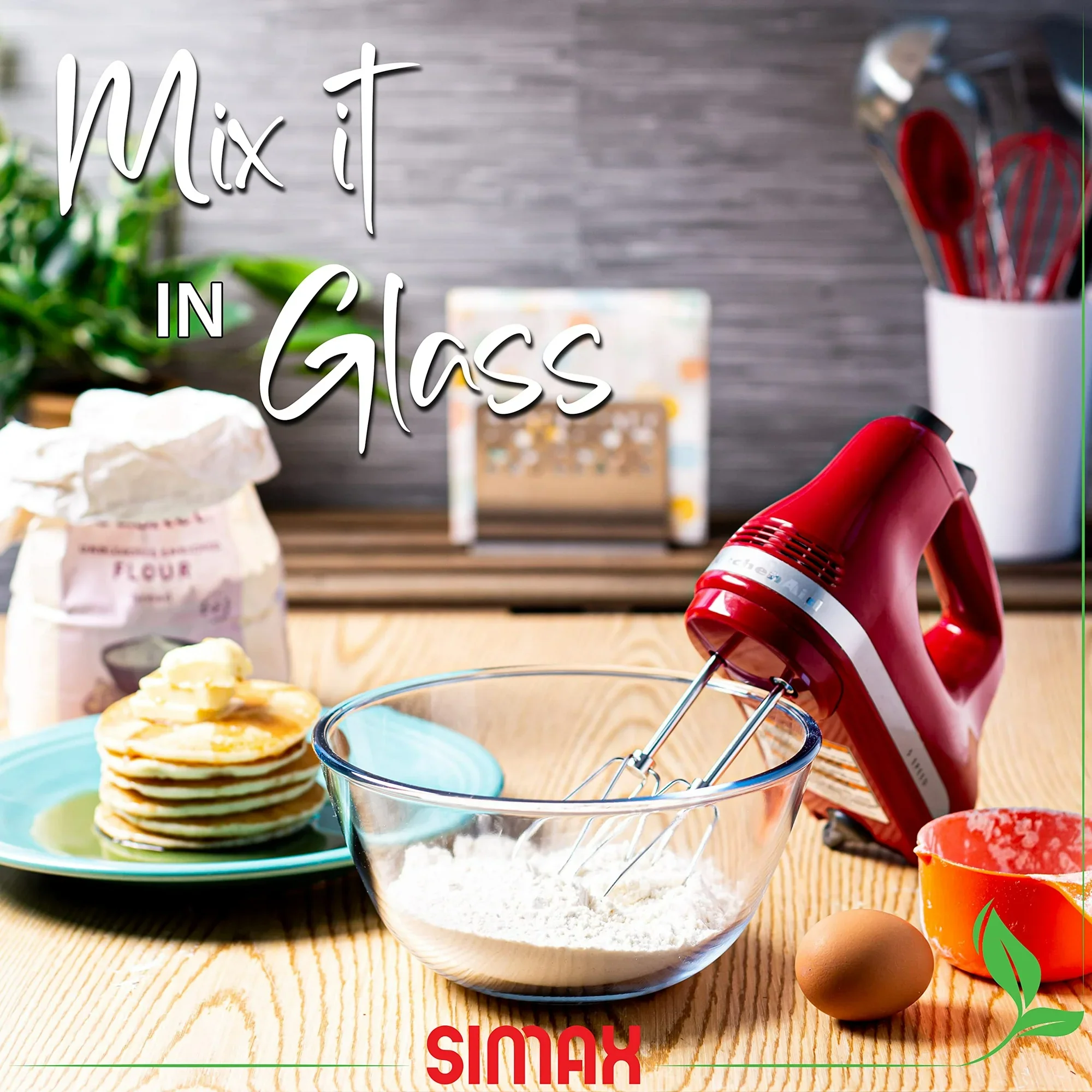Glass Mixing Bowl | 1.7LT | Heat‑Resistant | Clear | Simax - Image 2