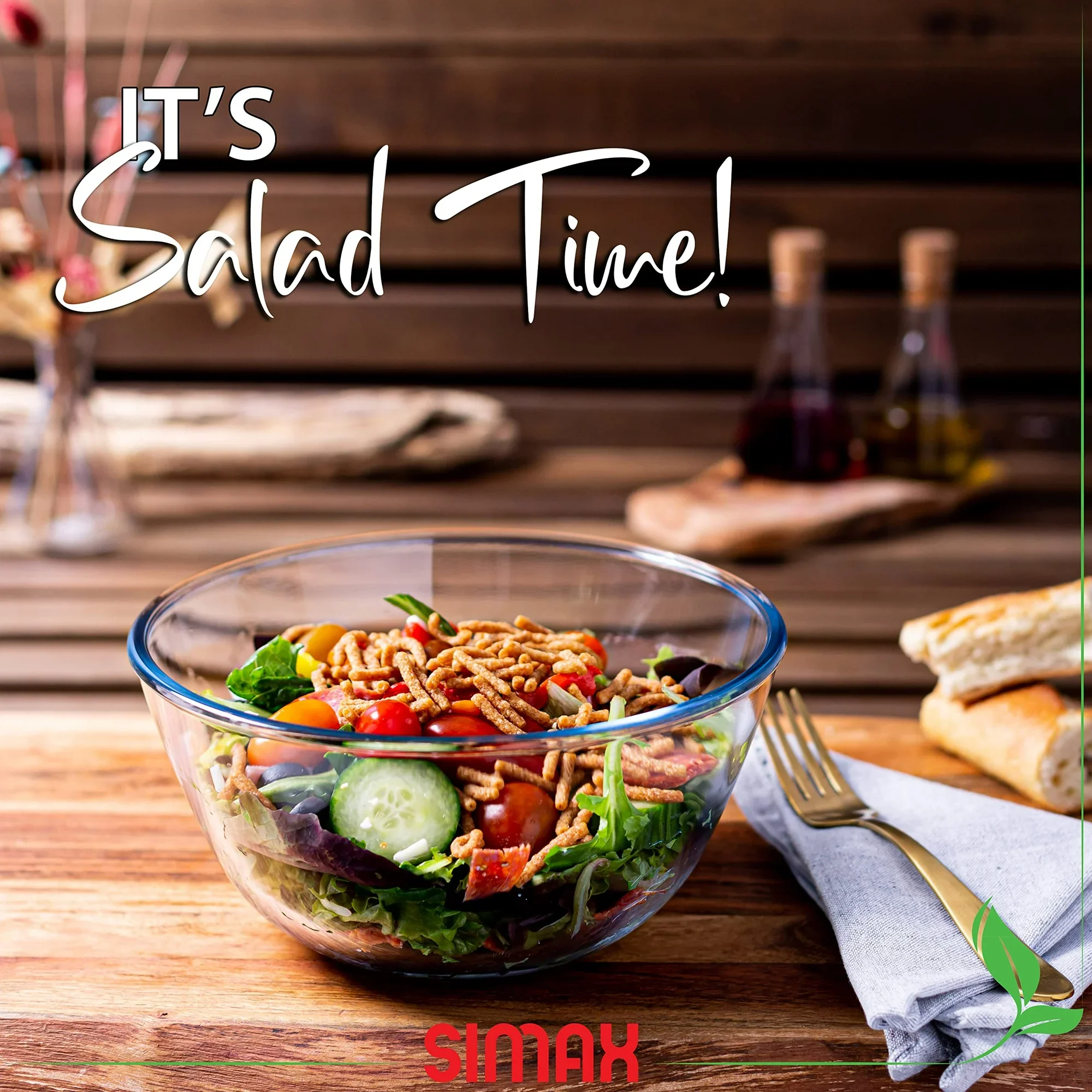 Glass Mixing Bowl | 1.7LT | Heat‑Resistant | Clear | Simax - Image 4