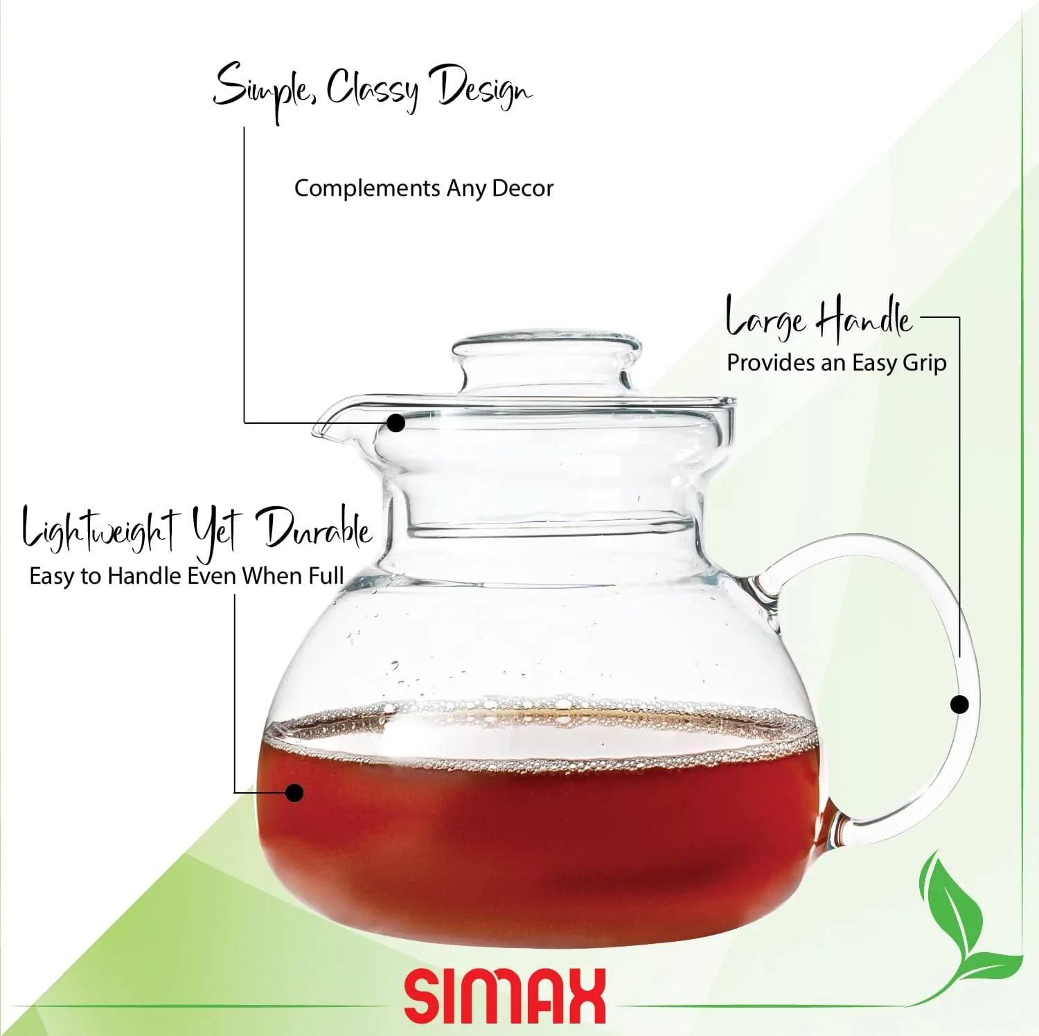 Glass Teapot for Stovetop | Glass Tea Kettle | 1QT | Simax - Image 5