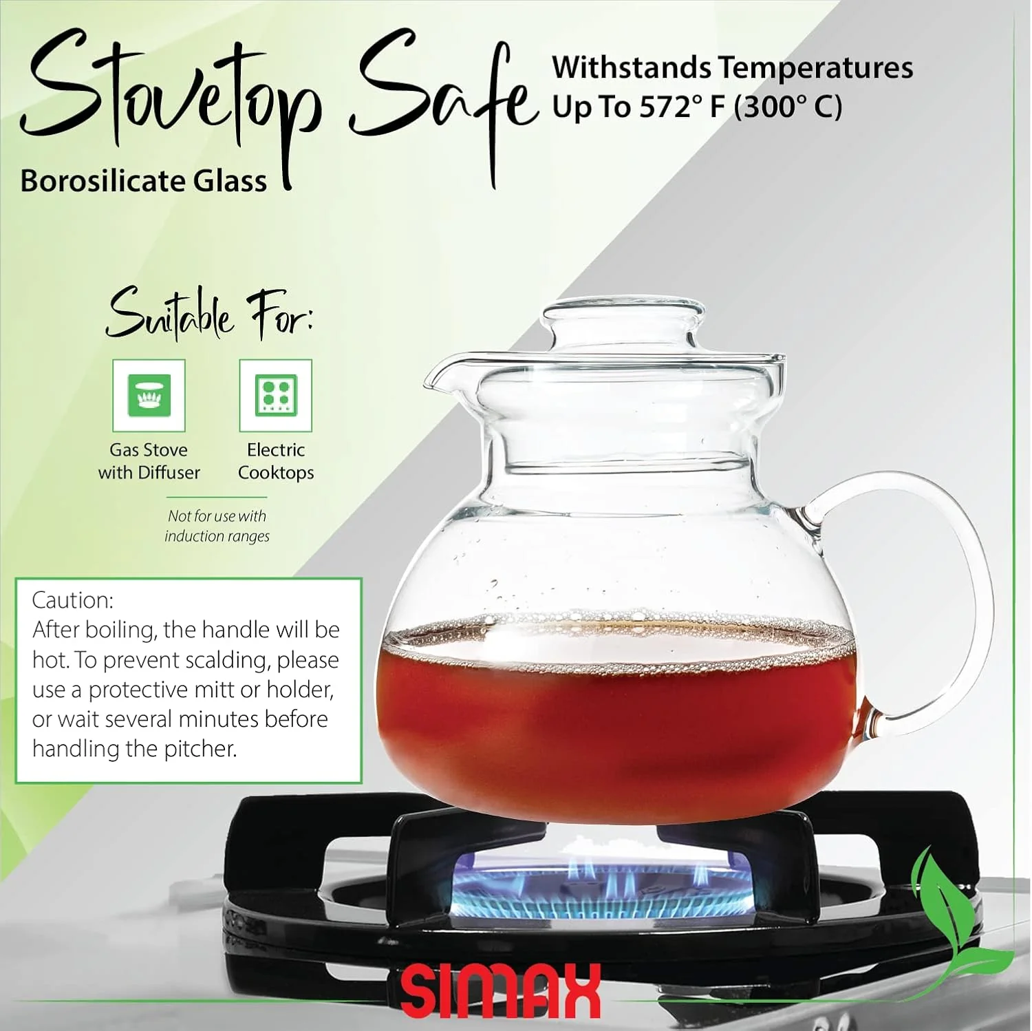Glass Teapot for Stovetop | Glass Tea Kettle | 1QT | Simax - Image 6
