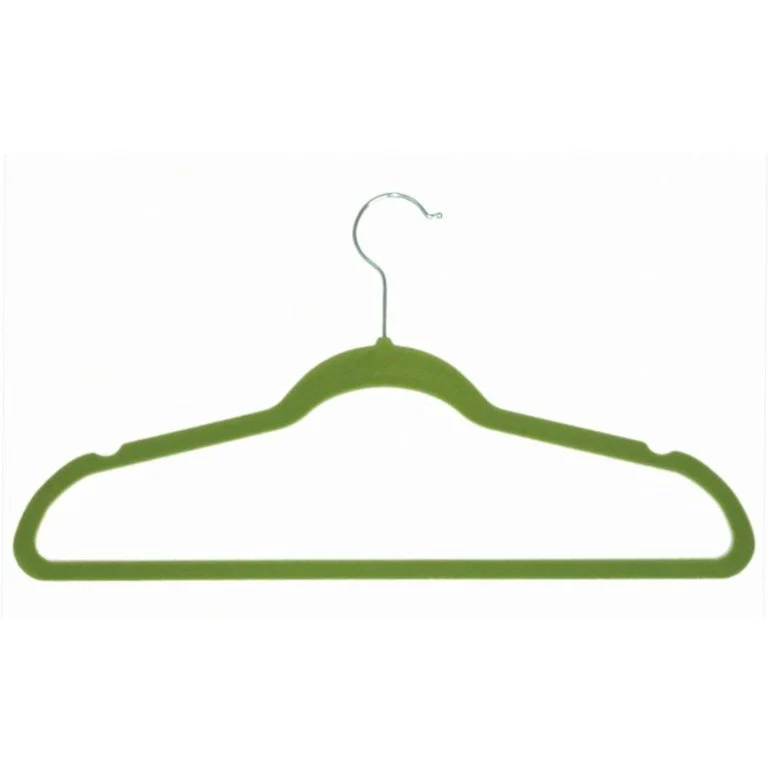 Velvet Hangers 10pk Green Achim