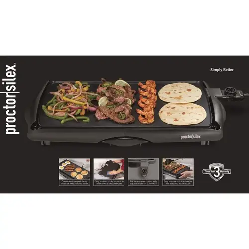 Griddle (24.4" x 12.8" x 3.2") Proctor Silex