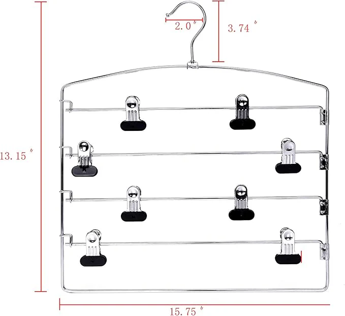 HD 4 Tier Rack With Clips Quality Hangers - Image 2