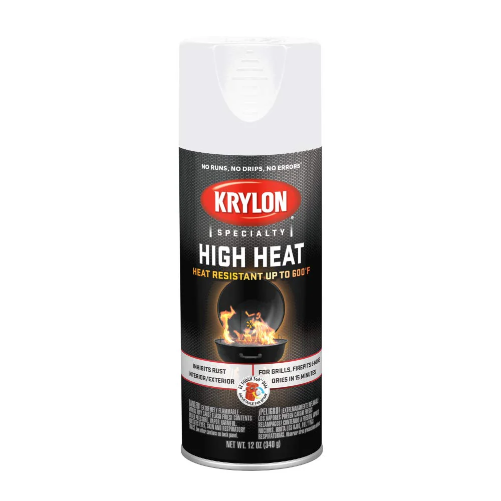 Krylon High Heat White Spray Paint 12oz