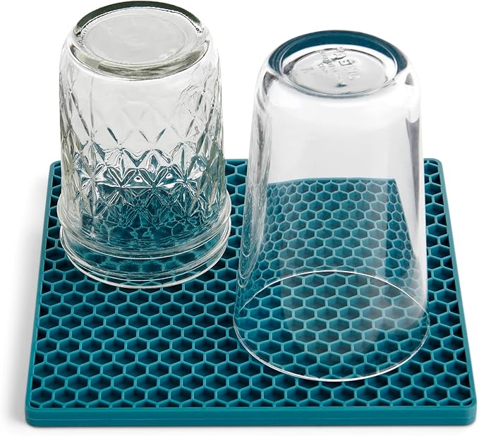 Honeycomb Trivet | Silicone | Turquoise Blue | HIC Kitchen - Image 6