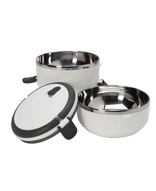 Insulated Lunch Box Stainless Steel | 2 Tier | Kitchen Details - Image 3