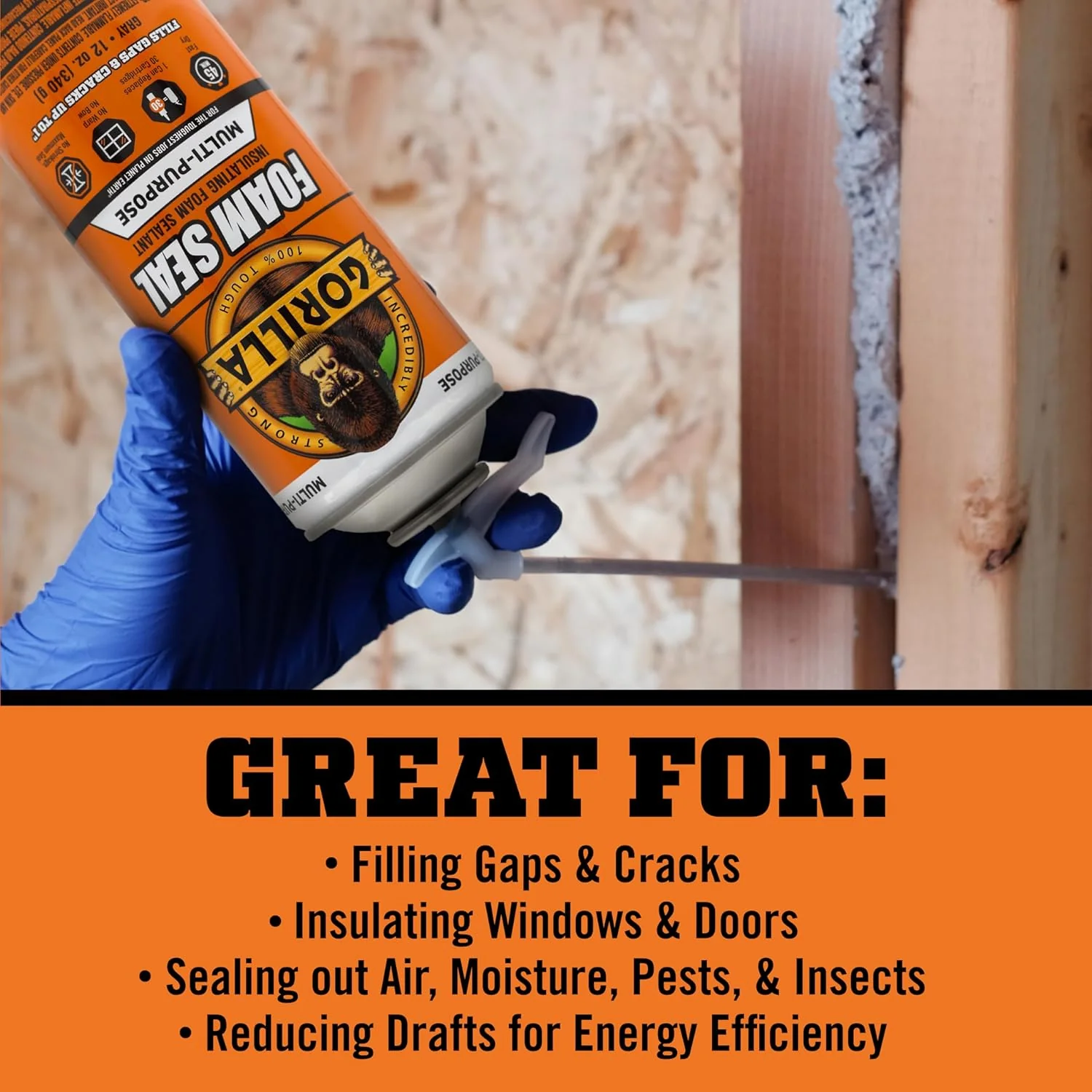 Insulating Foam Sealant 12 oz | Multi-Purpose | Gorilla - Image 3