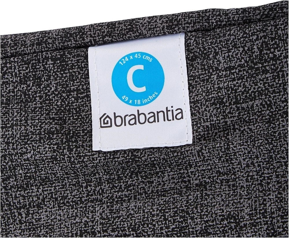 Ironing Board Cover Complete Set Size C (18" x 49") Denim Black Brabantia. - Image 4