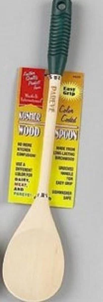 Kosher Wood Spoon Green Mark It