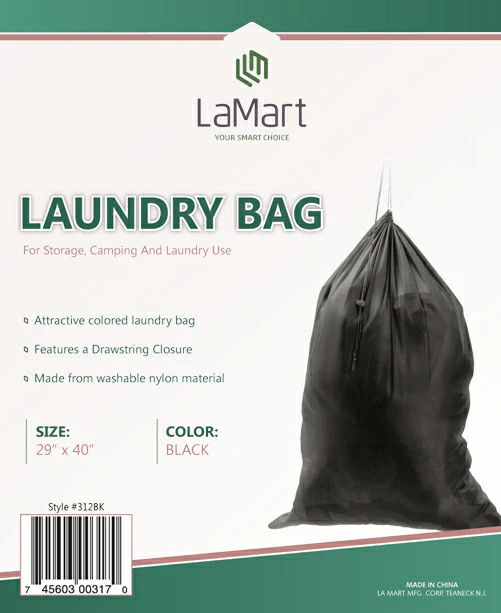 Laundry Bag Black La Mart