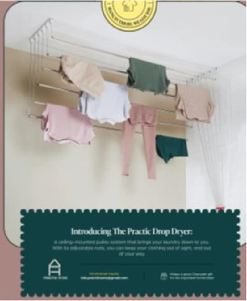 Ceiling Drying Rack 4FT Practic Home