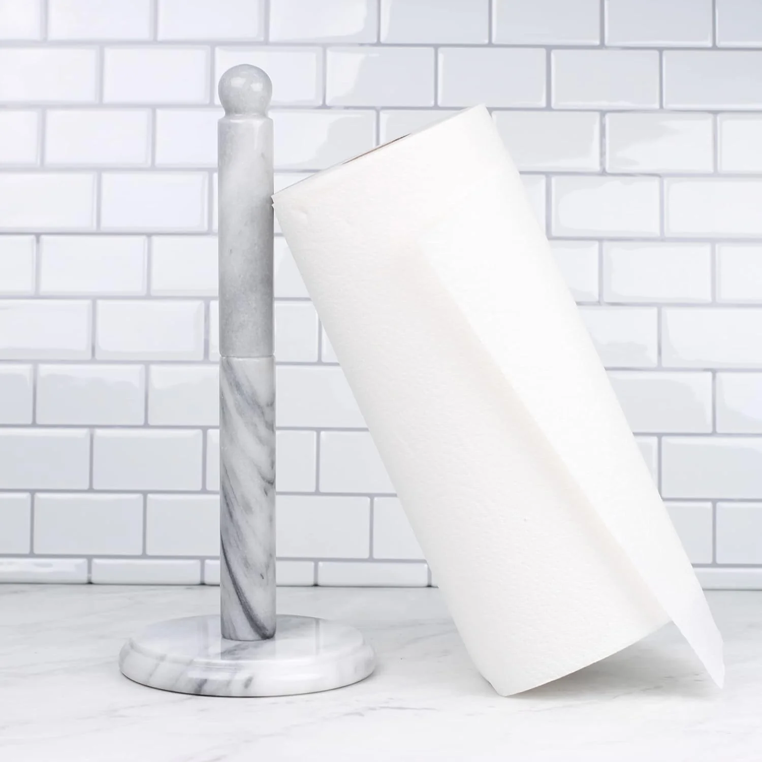 Countertop Paper Towel Holder | Marble | 5.13 x 12.75 | RSVP - Image 4