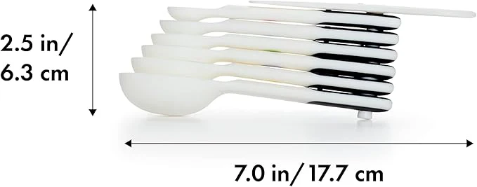 7 Piece Plastic Measuring Spoons White OXO - Image 2