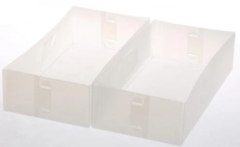 Medium Plastic Drawer Organizer Set of 2 Frosty White