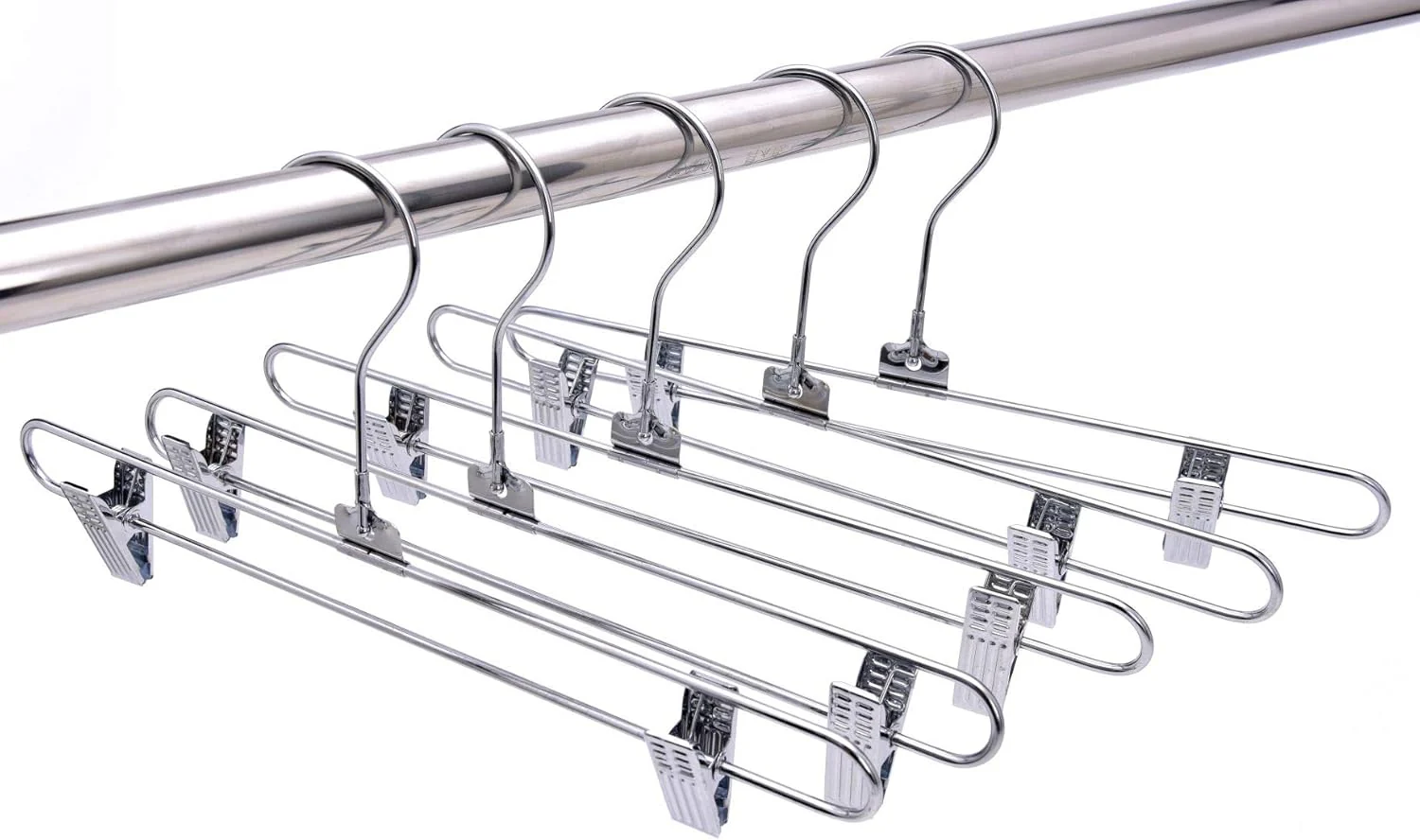 Metal Bottoms Hanger w/Clips Swivel Hook 8PK - Image 3