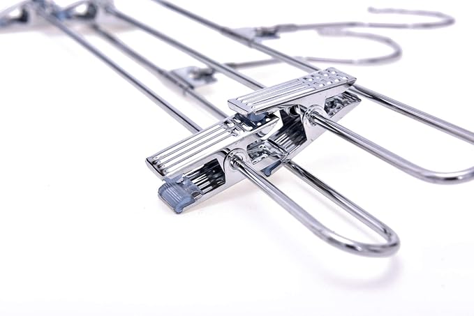 Metal Bottoms Hanger w/Clips Swivel Hook 8PK - Image 4