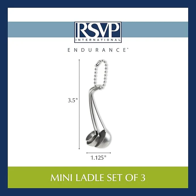 Mini Ladles Stainless Steel | Set Of 3 | Dishwasher Safe | RVSP - Image 3