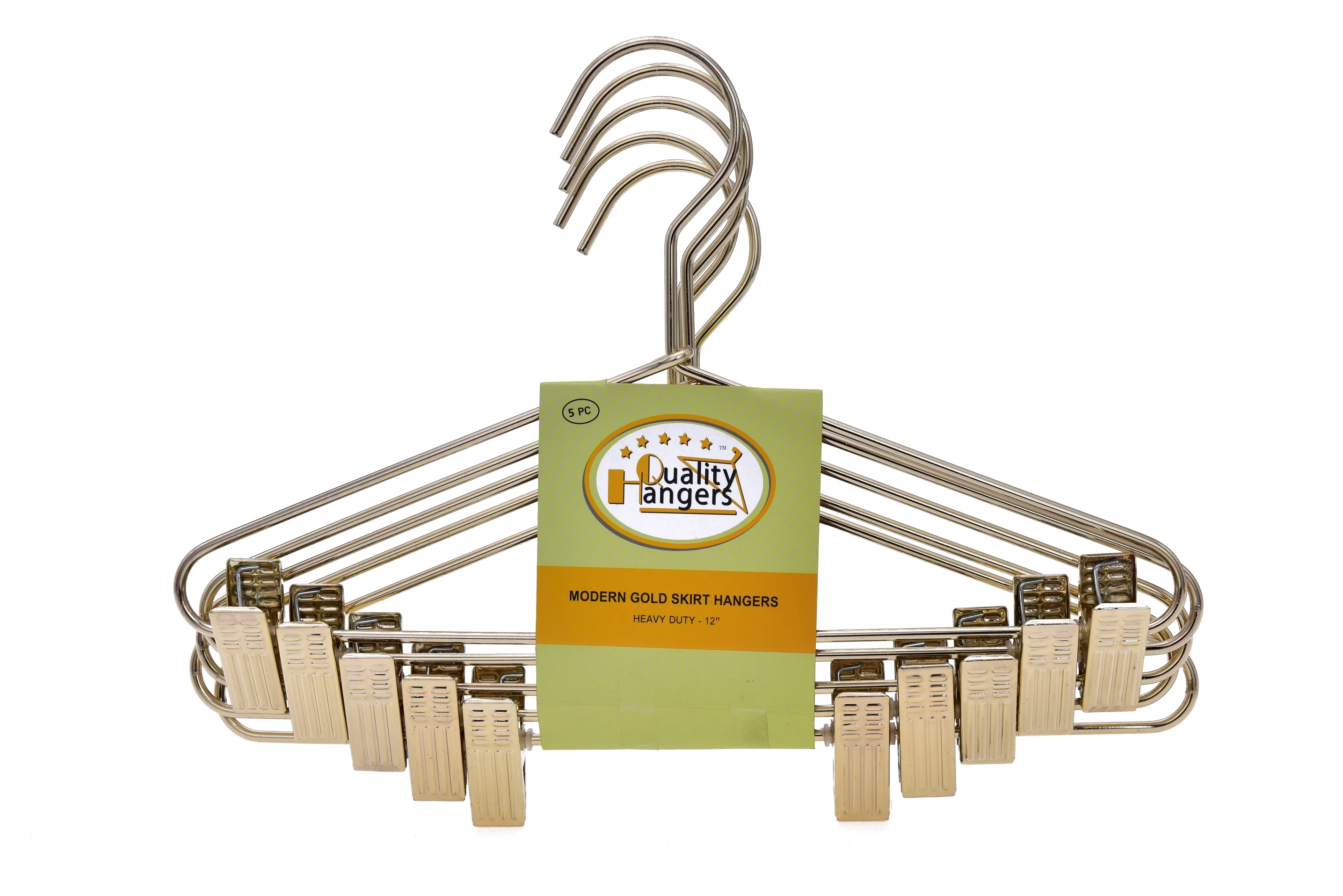 Modern Gold Skirt Hangers 5PK - Quality Hangers - Image 6