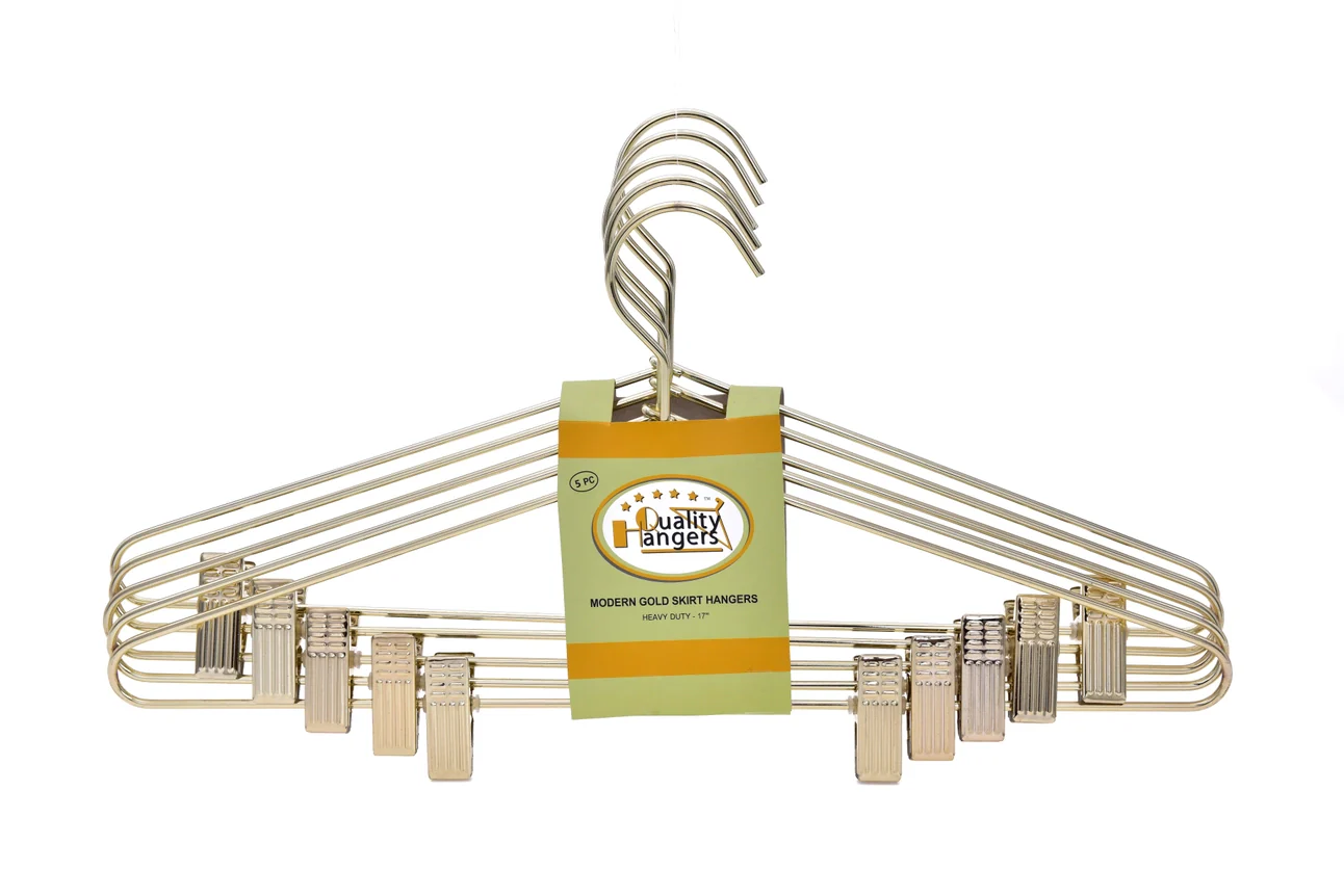 Modern Gold Skirt Hangers 5PK - Quality Hangers - Image 7