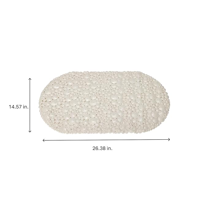 Non-Slip Bath Mat (26.4" x 14.6") Ivory Bath Bliss - Image 3