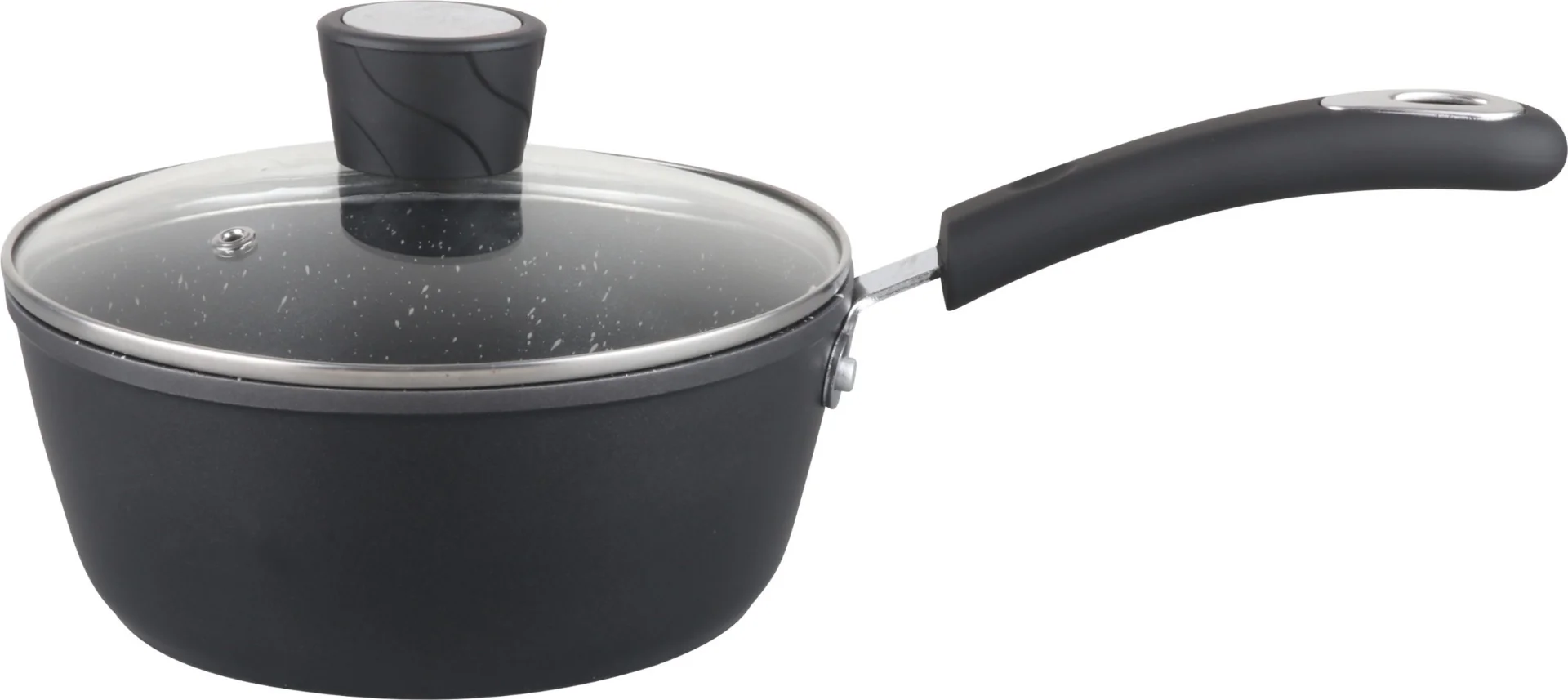 Milvado Non Stick Sauce Pot 1.75QT with Glass Lid