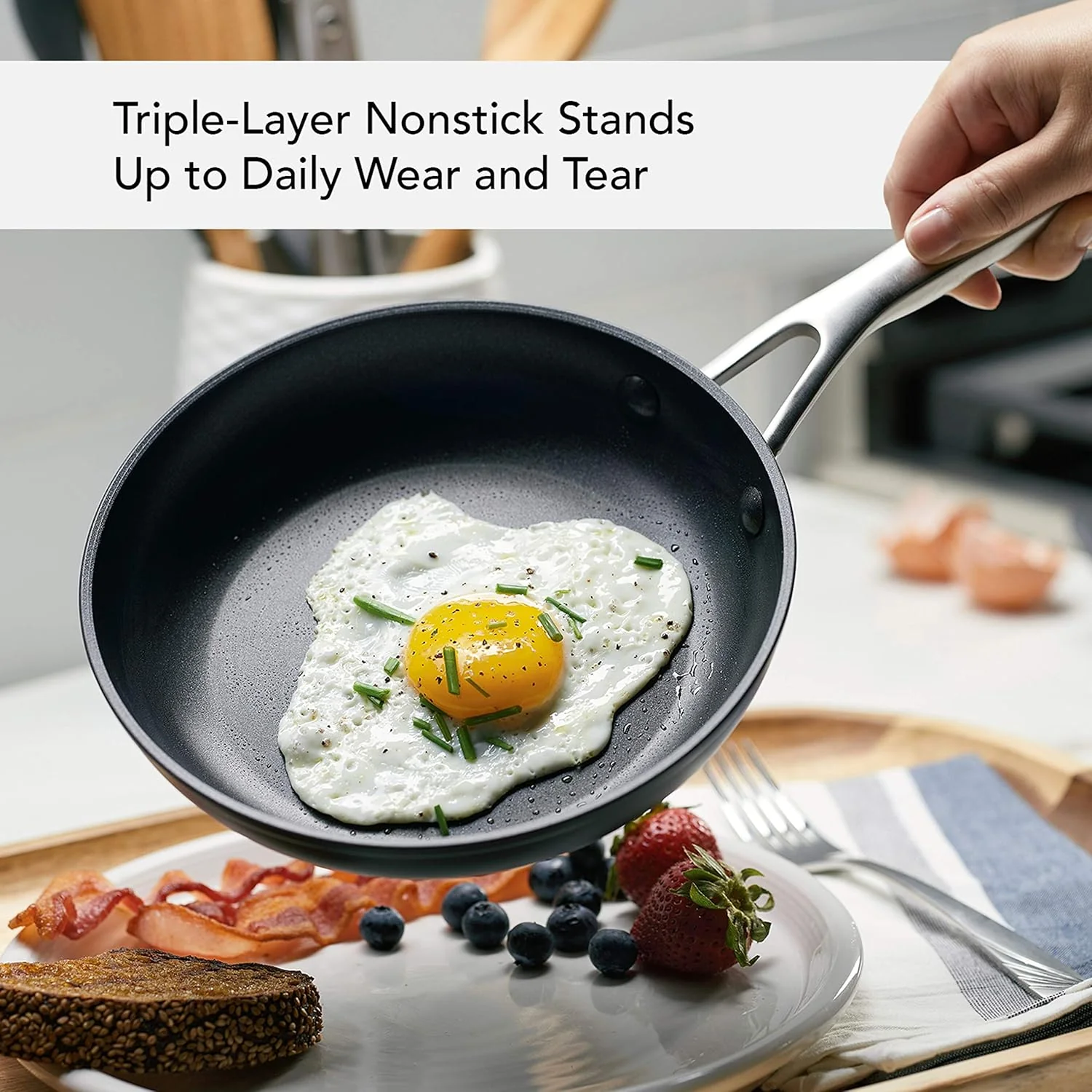 Nonstick Fry Pan Kitchen Aid - Image 4